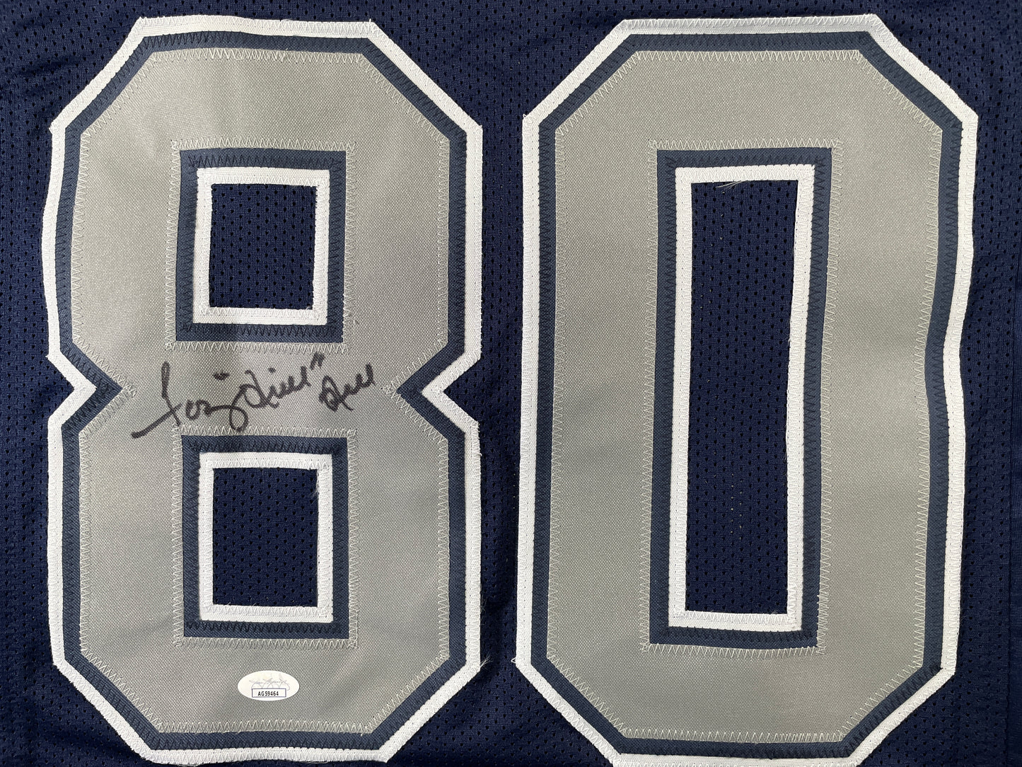 TONY HILL DALLAS COWBOYS SIGNED BLUE JERSEY size L JSA COA
