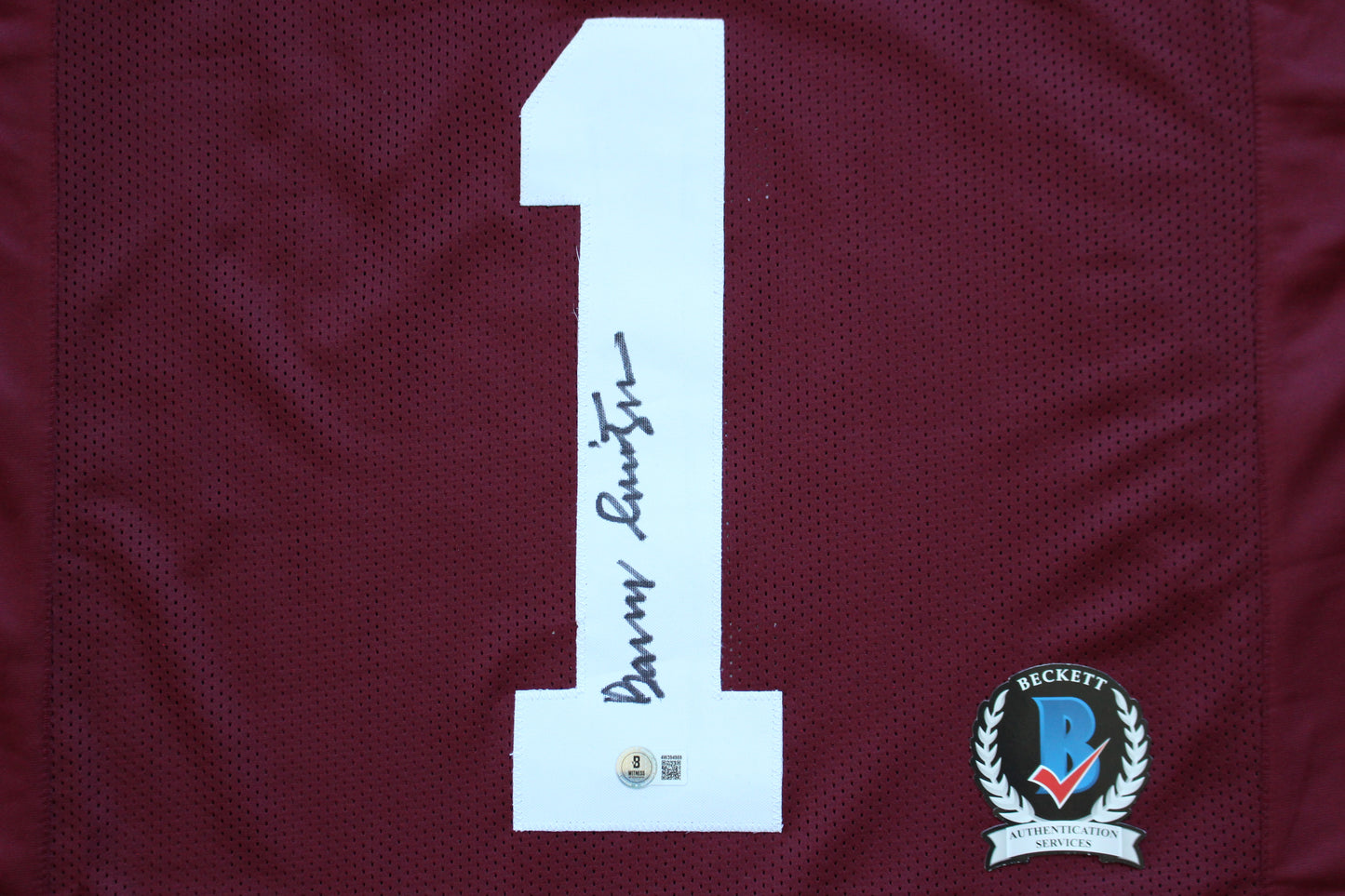 BARRY SWITZER OKLAHOMA OU SOONERS SIGNED STAT JERSEY Dallas Cowboys BAS COA