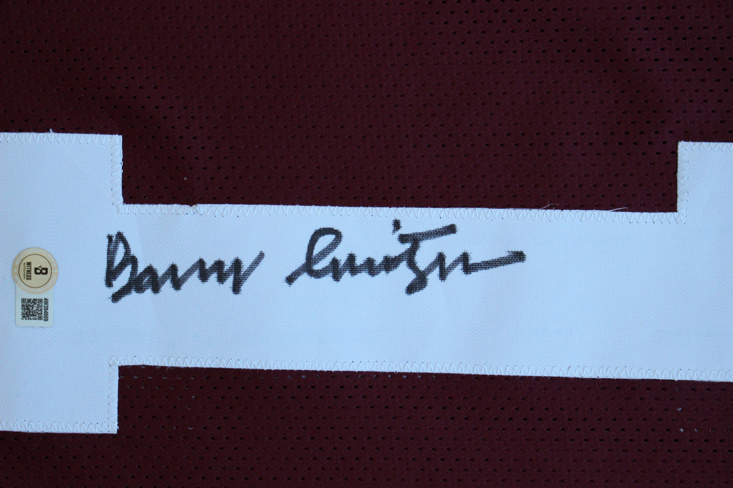 BARRY SWITZER OKLAHOMA OU SOONERS SIGNED STAT JERSEY Dallas Cowboys BAS COA