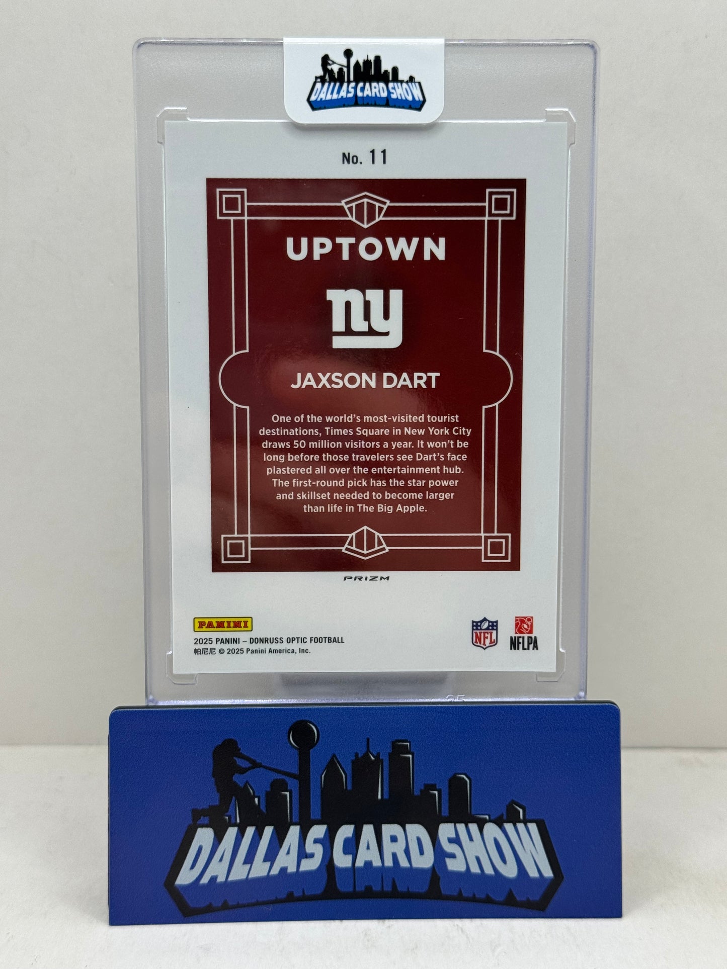 2025 Panini Optic #11 Jaxson Dart Rookie Uptown RC