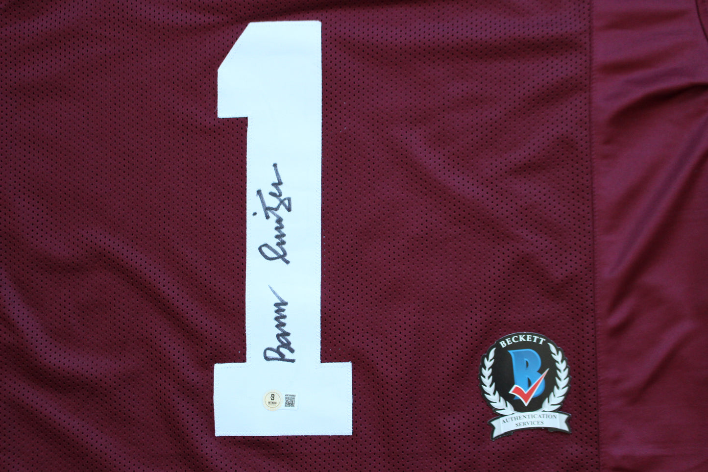 BARRY SWITZER OKLAHOMA OU SOONERS SIGNED STAT JERSEY Dallas Cowboys BAS COA