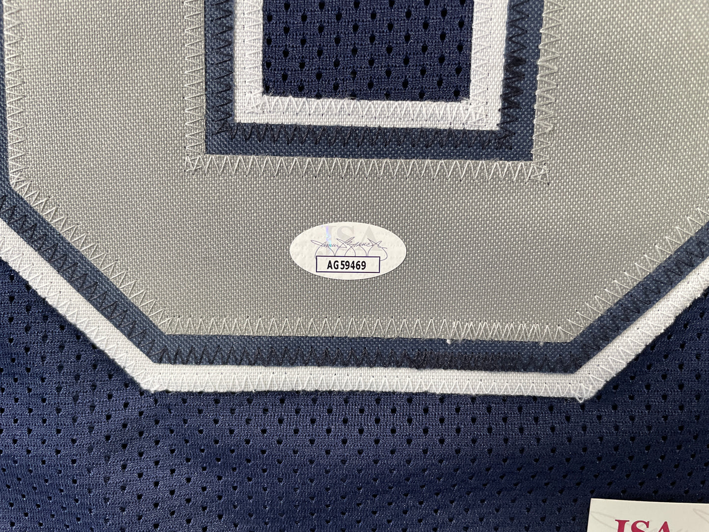 TONY HILL DALLAS COWBOYS SIGNED BLUE JERSEY size L JSA COA