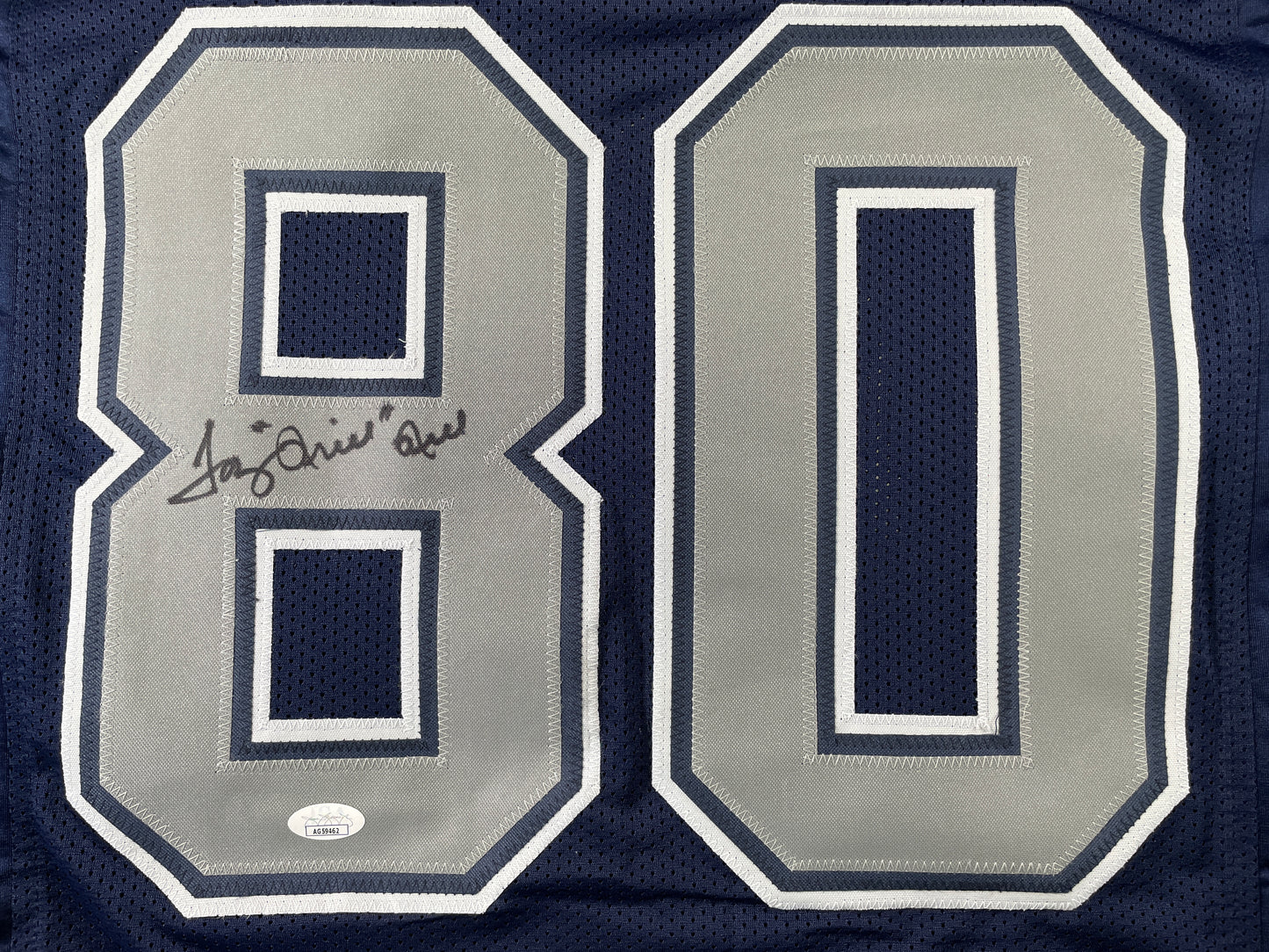 TONY HILL DALLAS COWBOYS SIGNED BLUE JERSEY size L JSA COA
