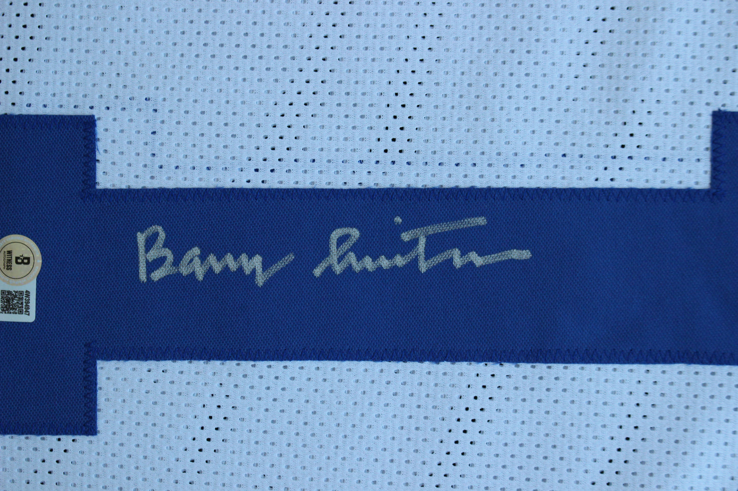 BARRY SWITZER DALLAS COWBOYS SIGNED HOME STATS JERSEY Sooners BAS COA