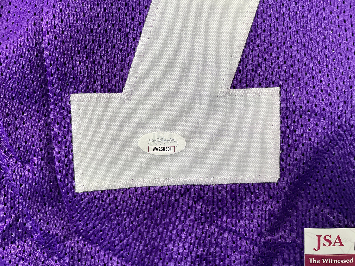 BOB LILLY TCU HORNED FROGS SIGNED JERSEY w/CHOF 81 Dallas Cowboys JSA COA