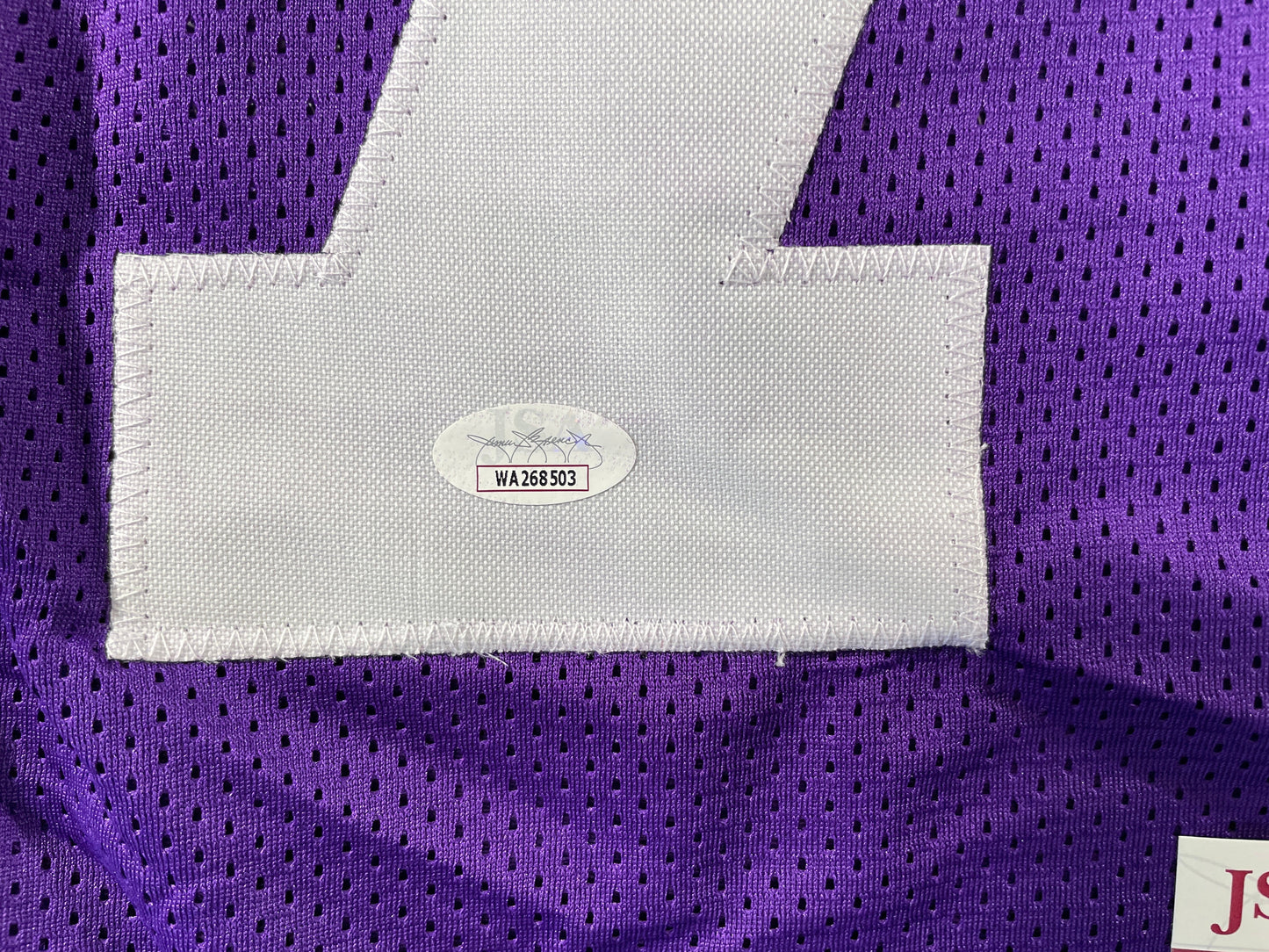 BOB LILLY TCU HORNED FROGS SIGNED JERSEY w/CHOF 81 Dallas Cowboys JSA COA