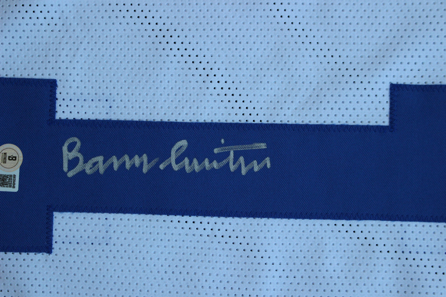 BARRY SWITZER DALLAS COWBOYS SIGNED HOME STATS JERSEY Sooners BAS COA