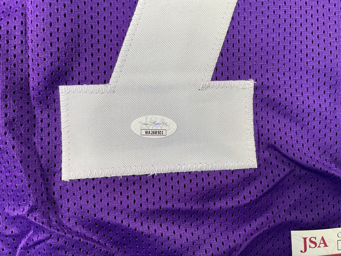 BOB LILLY TCU HORNED FROGS SIGNED JERSEY w/CHOF 81 Dallas Cowboys JSA COA