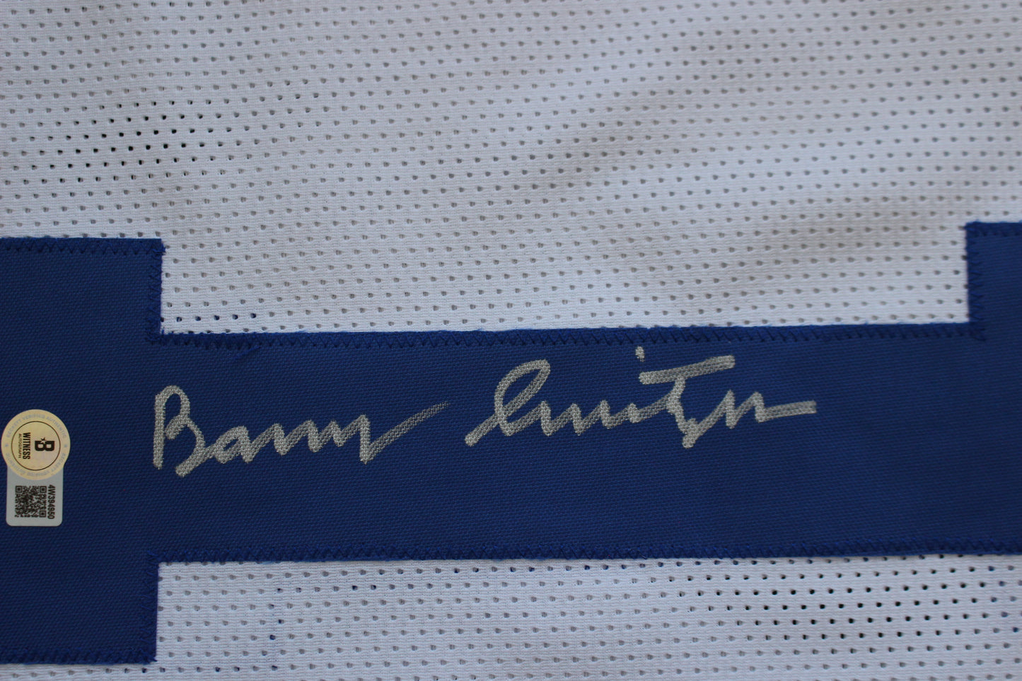 BARRY SWITZER DALLAS COWBOYS SIGNED HOME STATS JERSEY Sooners BAS COA