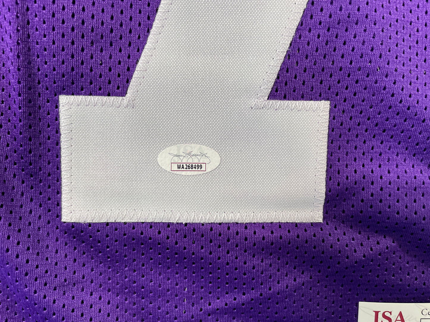 BOB LILLY TCU HORNED FROGS SIGNED JERSEY w/CHOF 81 Dallas Cowboys JSA COA