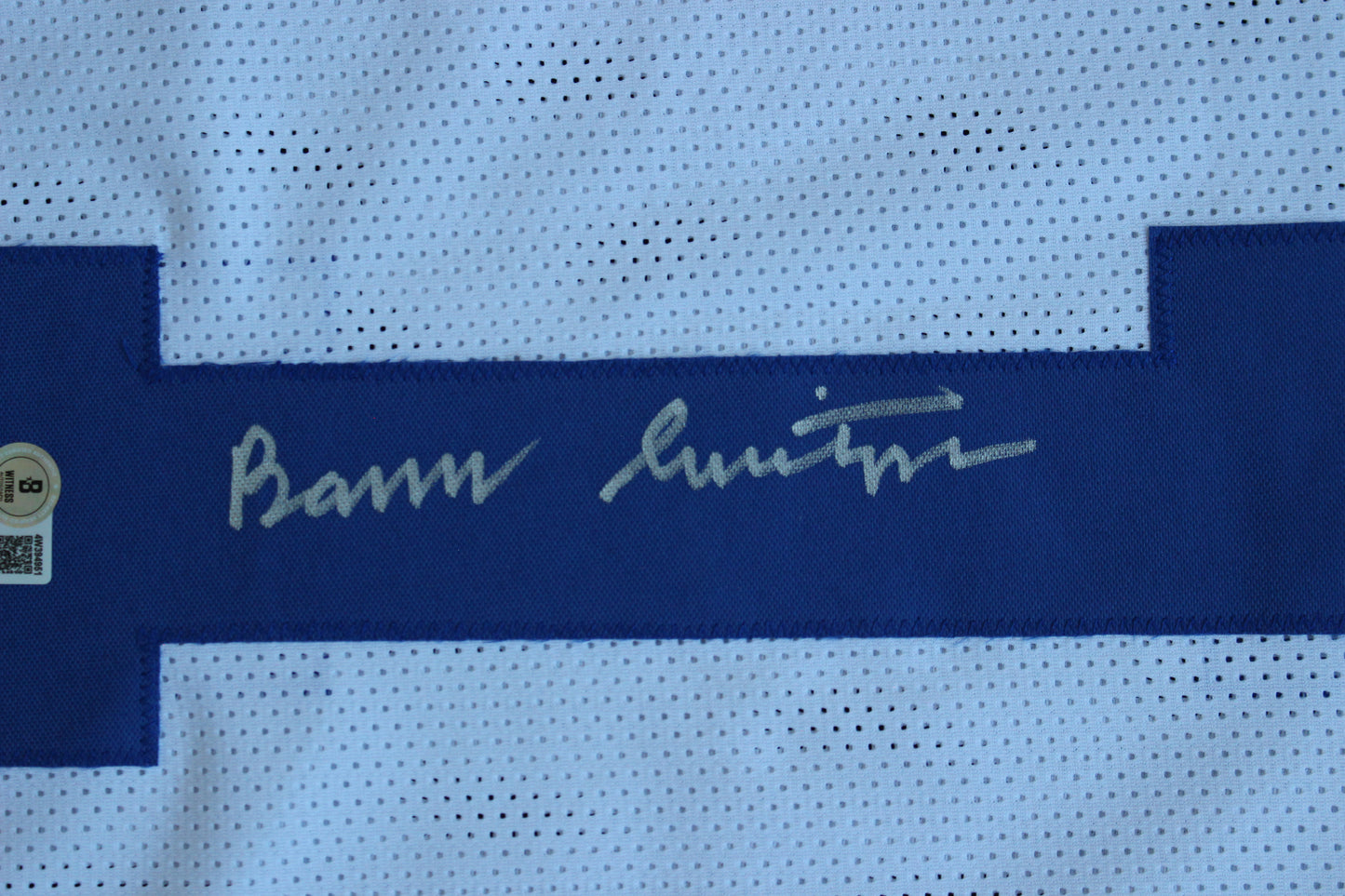 BARRY SWITZER DALLAS COWBOYS SIGNED HOME STATS JERSEY Sooners BAS COA