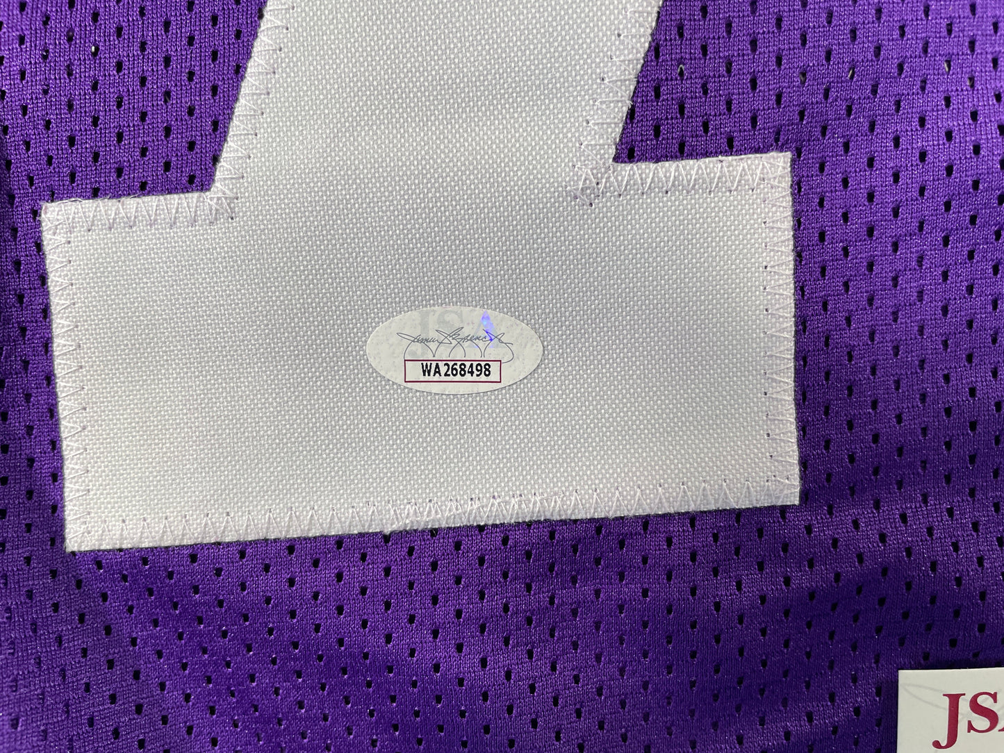 BOB LILLY TCU HORNED FROGS SIGNED JERSEY w/CHOF 81 Dallas Cowboys JSA COA