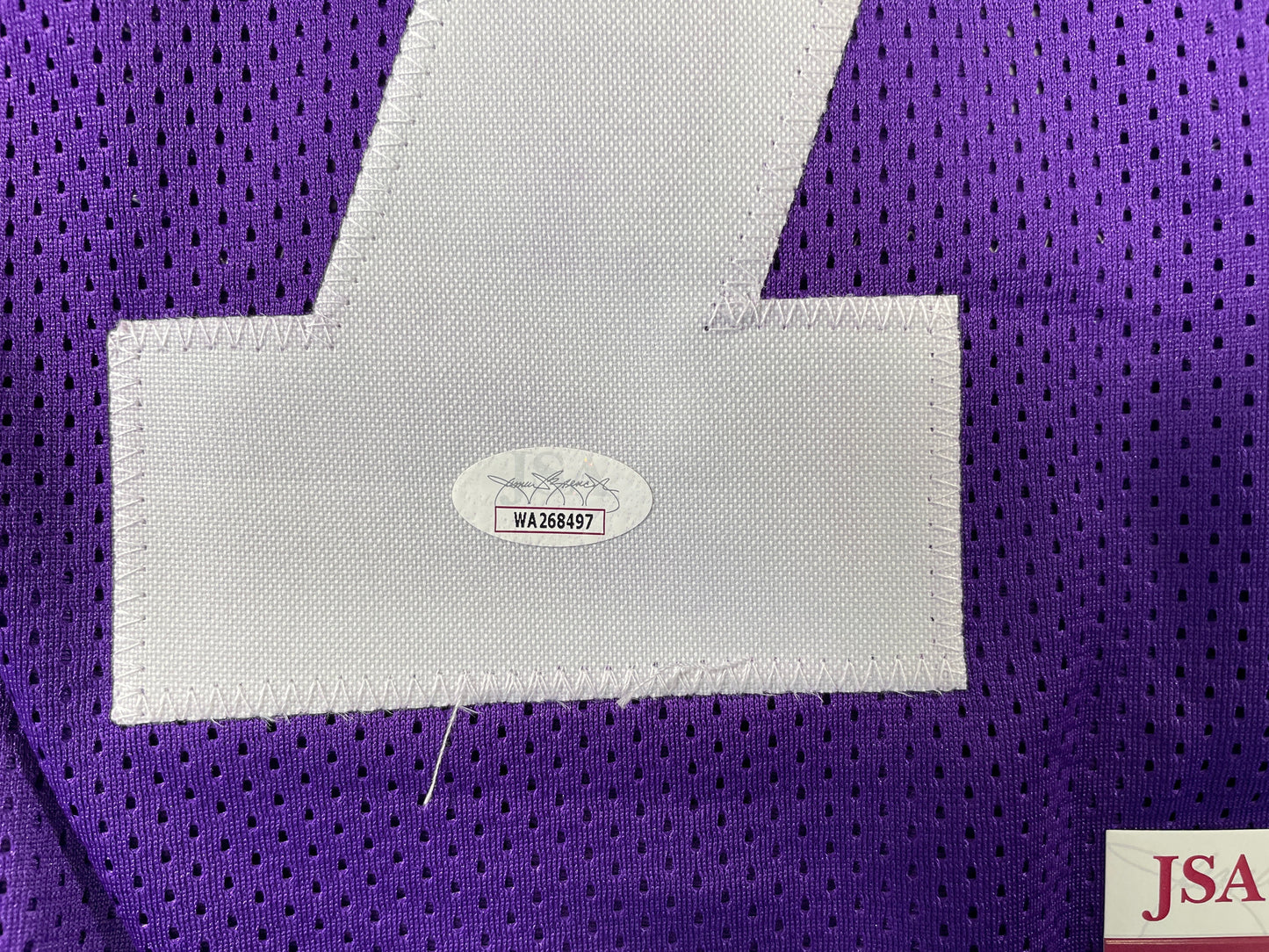 BOB LILLY TCU HORNED FROGS SIGNED JERSEY w/CHOF 81 Dallas Cowboys JSA COA