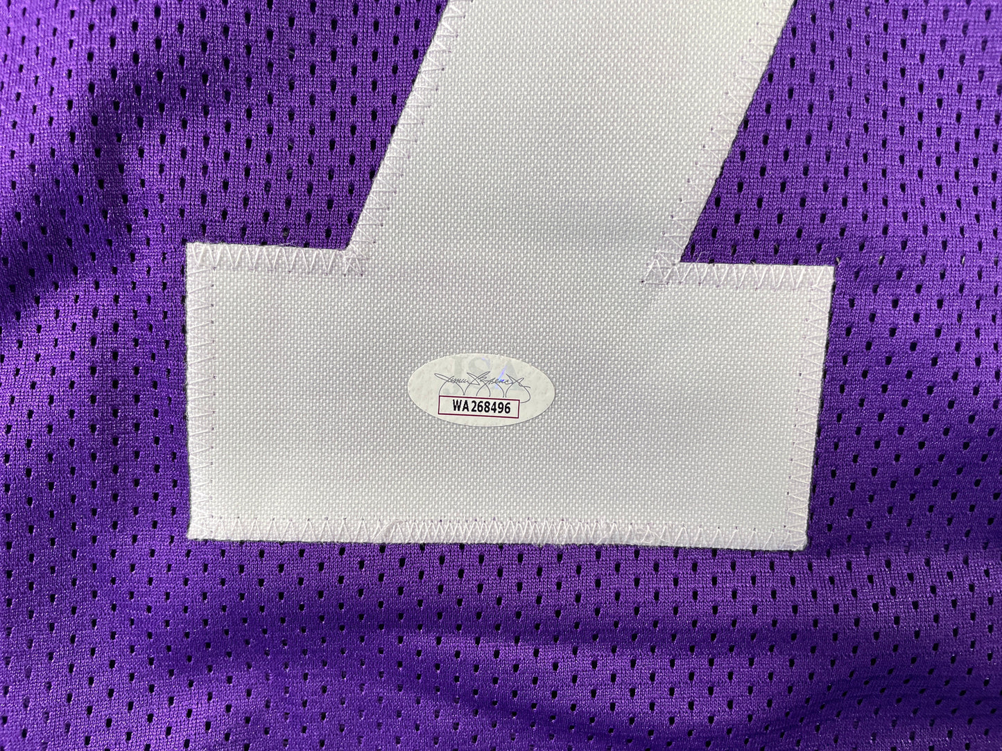 BOB LILLY TCU HORNED FROGS SIGNED JERSEY w/CHOF 81 Dallas Cowboys JSA COA