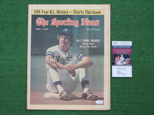 GEORGE BRETT KANSAS CITY ROYALS The Sporting News JSA COA