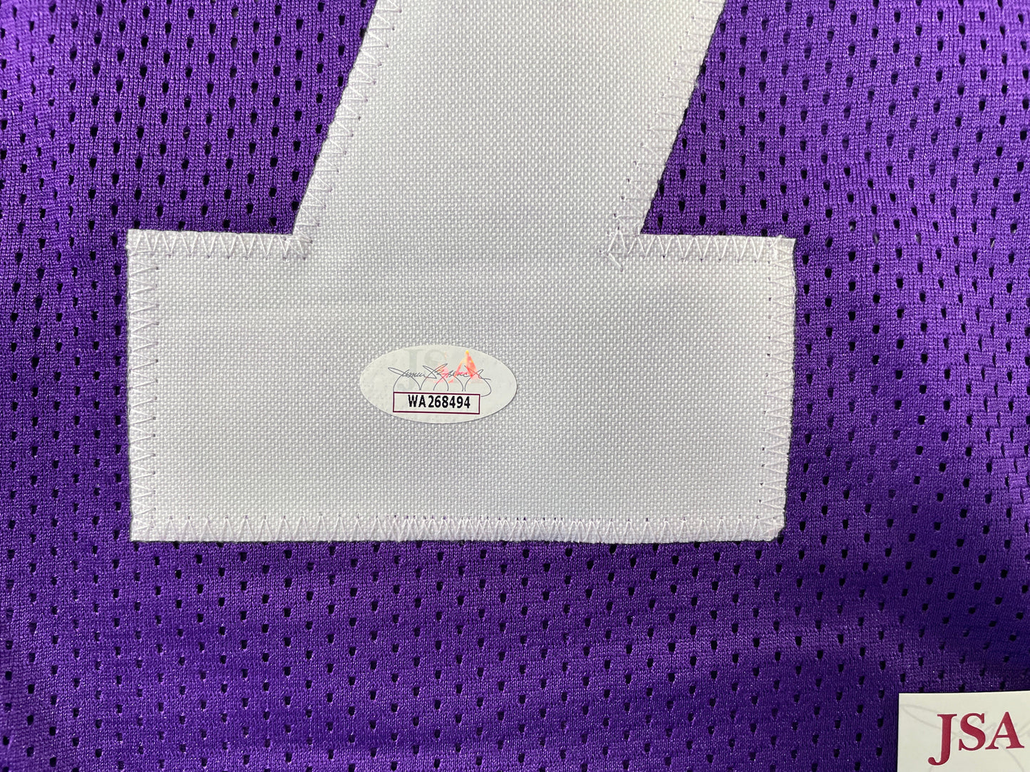BOB LILLY TCU HORNED FROGS SIGNED JERSEY w/CHOF 81 Dallas Cowboys JSA COA