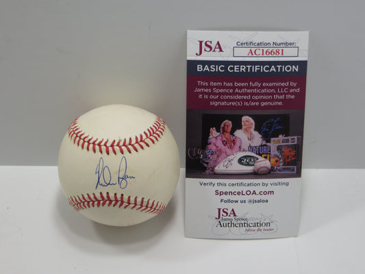 NOLAN RYAN SIGNED RAWLINGS OAL BASEBALL TEXAS RANGERS ASTROS JSA COA
