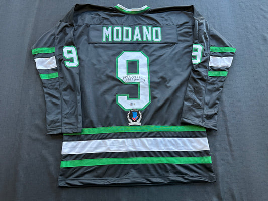 MIKE MODANO SIGNED BLACK HOCKEY JERSEY XL Dallas Stars BAS COA