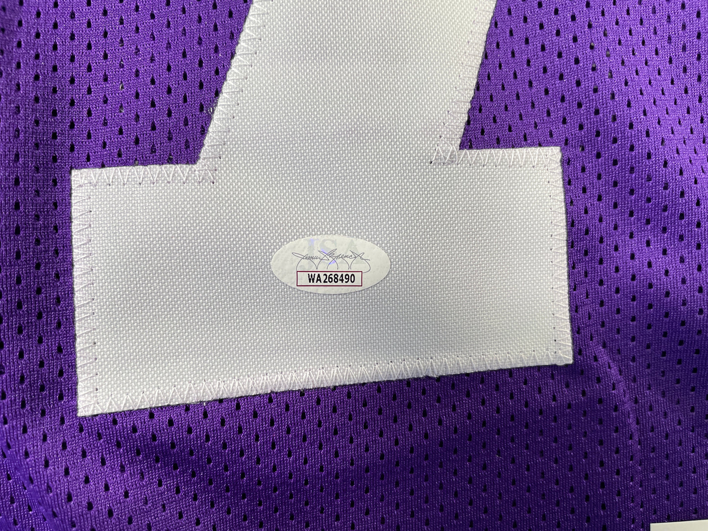 BOB LILLY TCU HORNED FROGS SIGNED JERSEY w/CHOF 81 Dallas Cowboys JSA COA