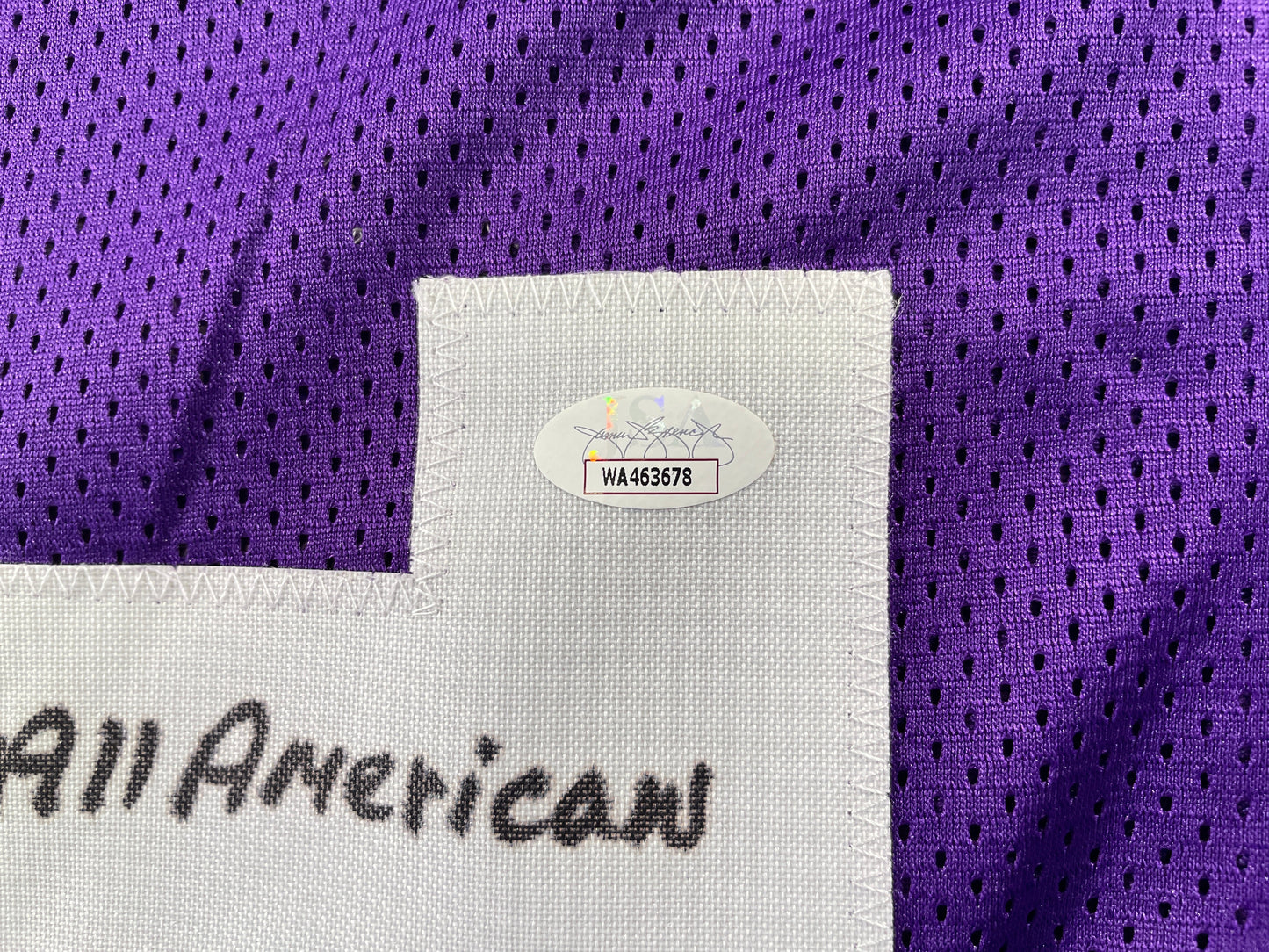 BOB LILLY TCU HORNED FROGS SIGNED JERSEY w/3INSC Dallas Cowboys JSA