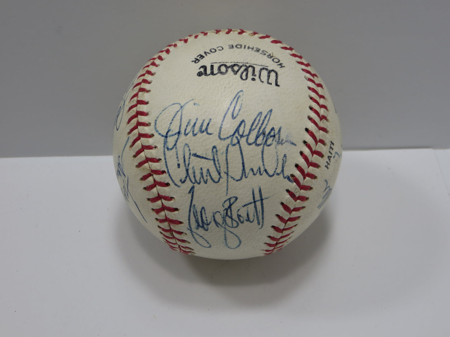 1976 KANSAS ROYALS TEAM SIGNED BASEBALL George Brett Tony Oliva JSA LOA