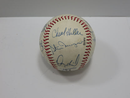 1976 KANSAS ROYALS TEAM SIGNED BASEBALL George Brett Tony Oliva JSA LOA