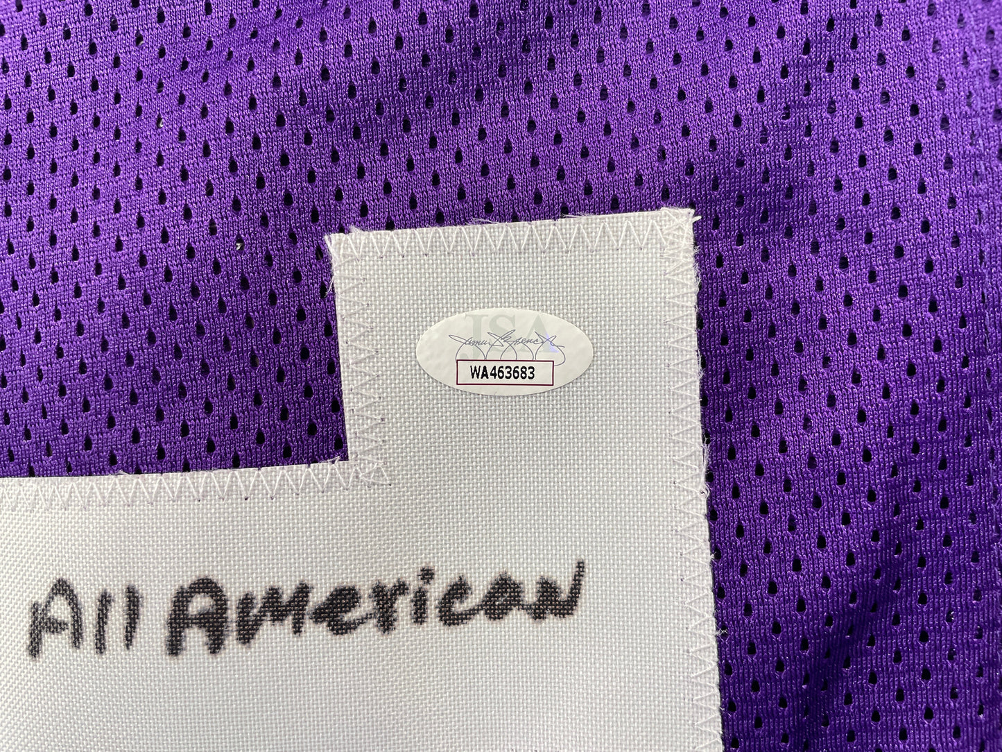 BOB LILLY TCU HORNED FROGS SIGNED JERSEY w/3INSC Dallas Cowboys JSA
