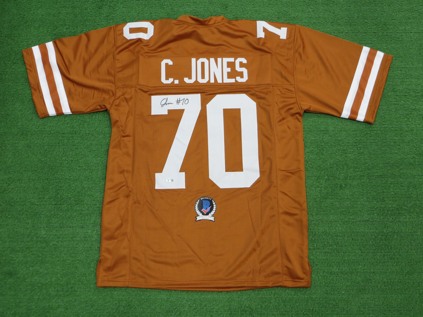 CHRISTIAN JONES TEXAS LONGHORNS SIGNED JERSEY BAS COA