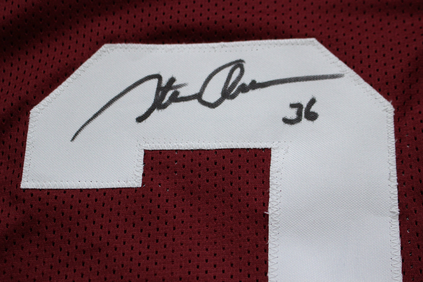STEVE OWENS OU SOONERS SIGNED JERSEY w/69 HEISMAN Detroit Lions BAS COA