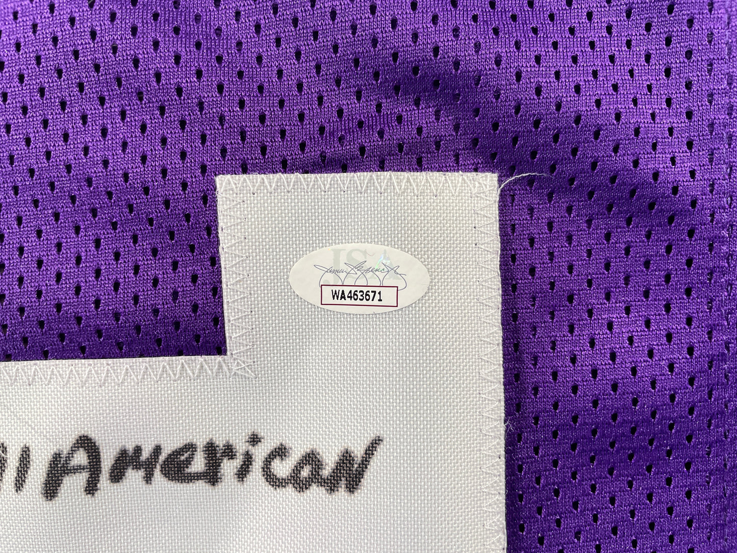 BOB LILLY TCU HORNED FROGS SIGNED JERSEY w/3INSC Dallas Cowboys JSA