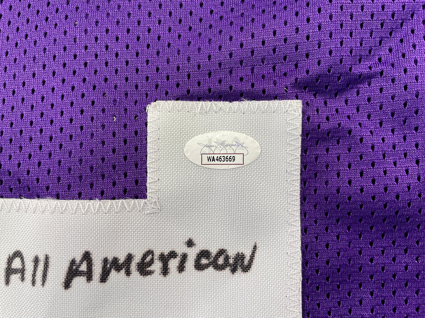 BOB LILLY TCU HORNED FROGS SIGNED JERSEY w/3INSC Dallas Cowboys JSA