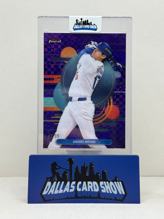 2025 Topps Finest #190 Shohei Ohtani Purple Checkerboard /99