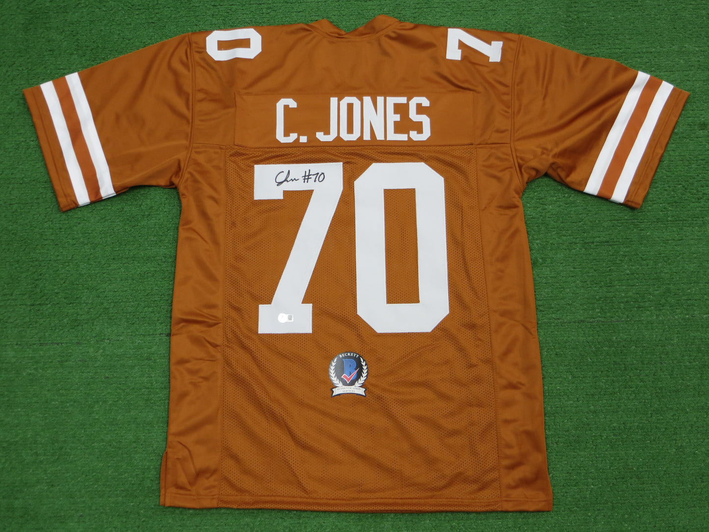 CHRISTIAN JONES TEXAS LONGHORNS SIGNED JERSEY BAS COA