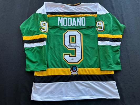 MIKE MODANO SIGNED CCM HOCKEY JERSEY XL Minnesota North Stars BAS COA