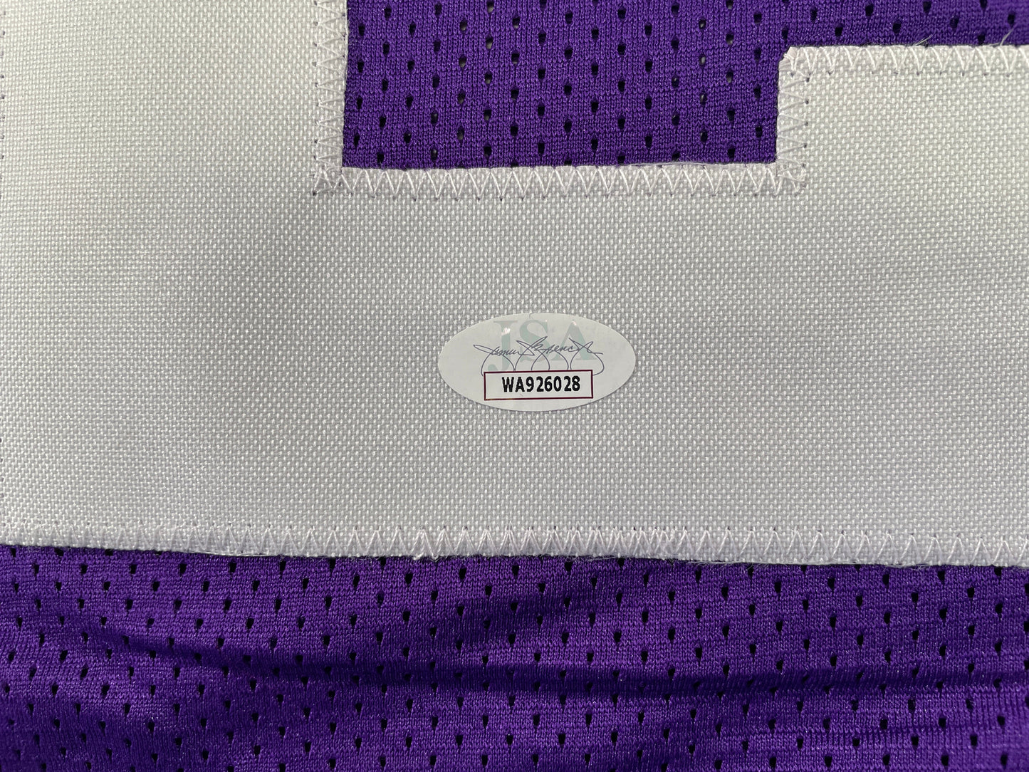 BOB LILLY TCU HORNED FROGS SIGNED STAT JERSEY w/CHOF 81 Dallas Cowboys JSA
