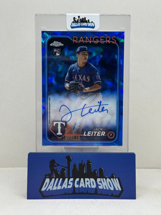 2024 Topps Chrome Sapphire #USA-JAL Jack Leiter Rookie RC Autograph /199