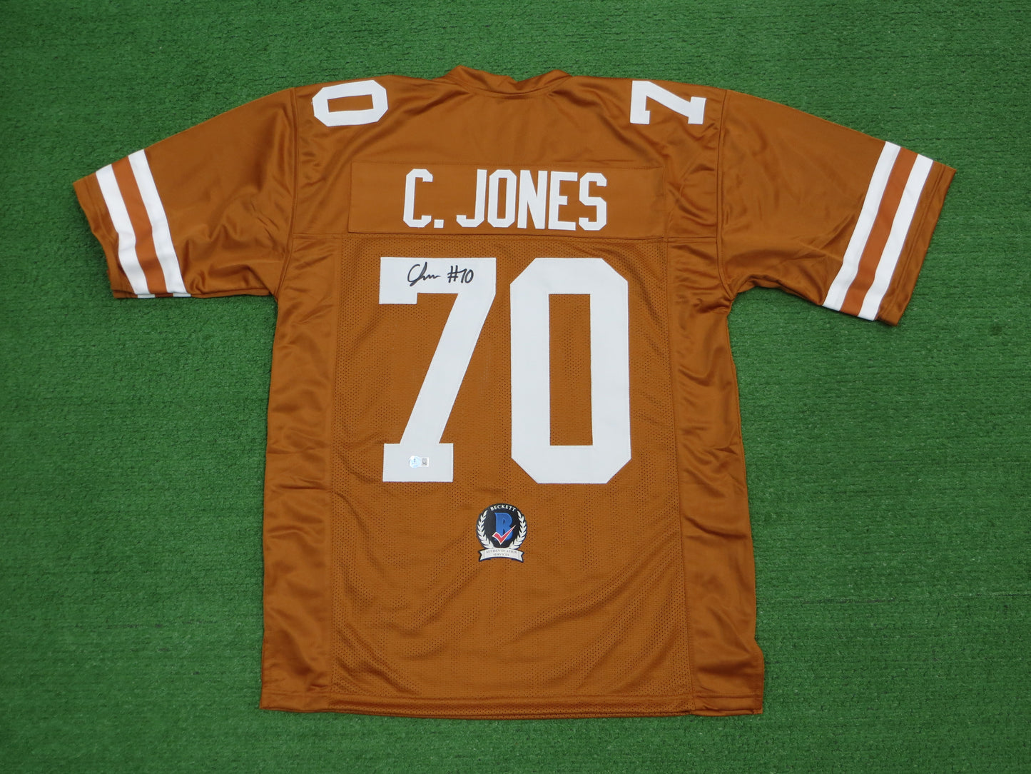 CHRISTIAN JONES TEXAS LONGHORNS SIGNED JERSEY BAS COA