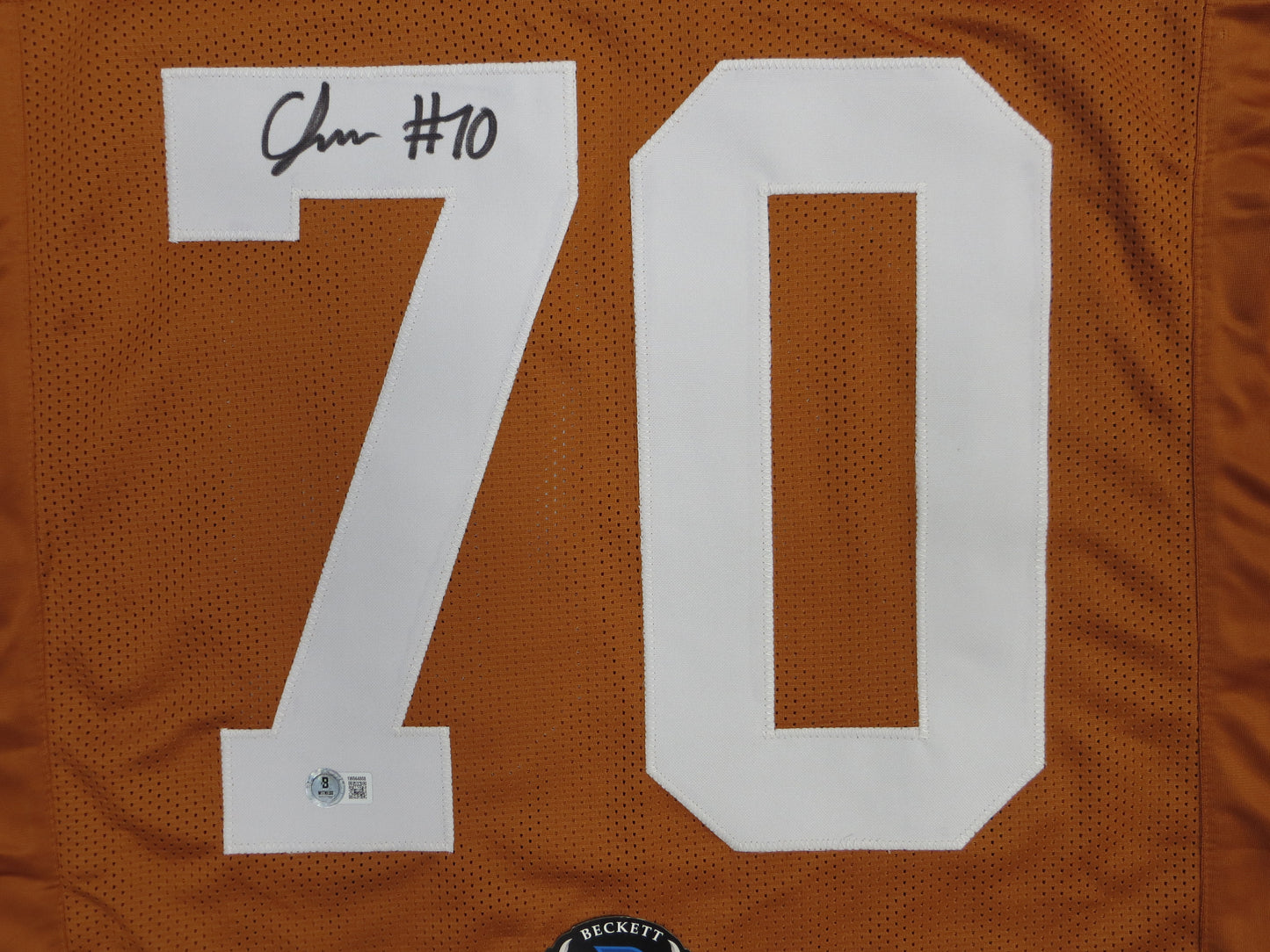CHRISTIAN JONES TEXAS LONGHORNS SIGNED JERSEY BAS COA
