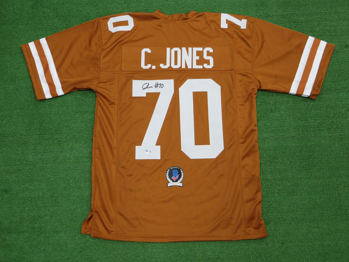 CHRISTIAN JONES TEXAS LONGHORNS SIGNED JERSEY BAS COA