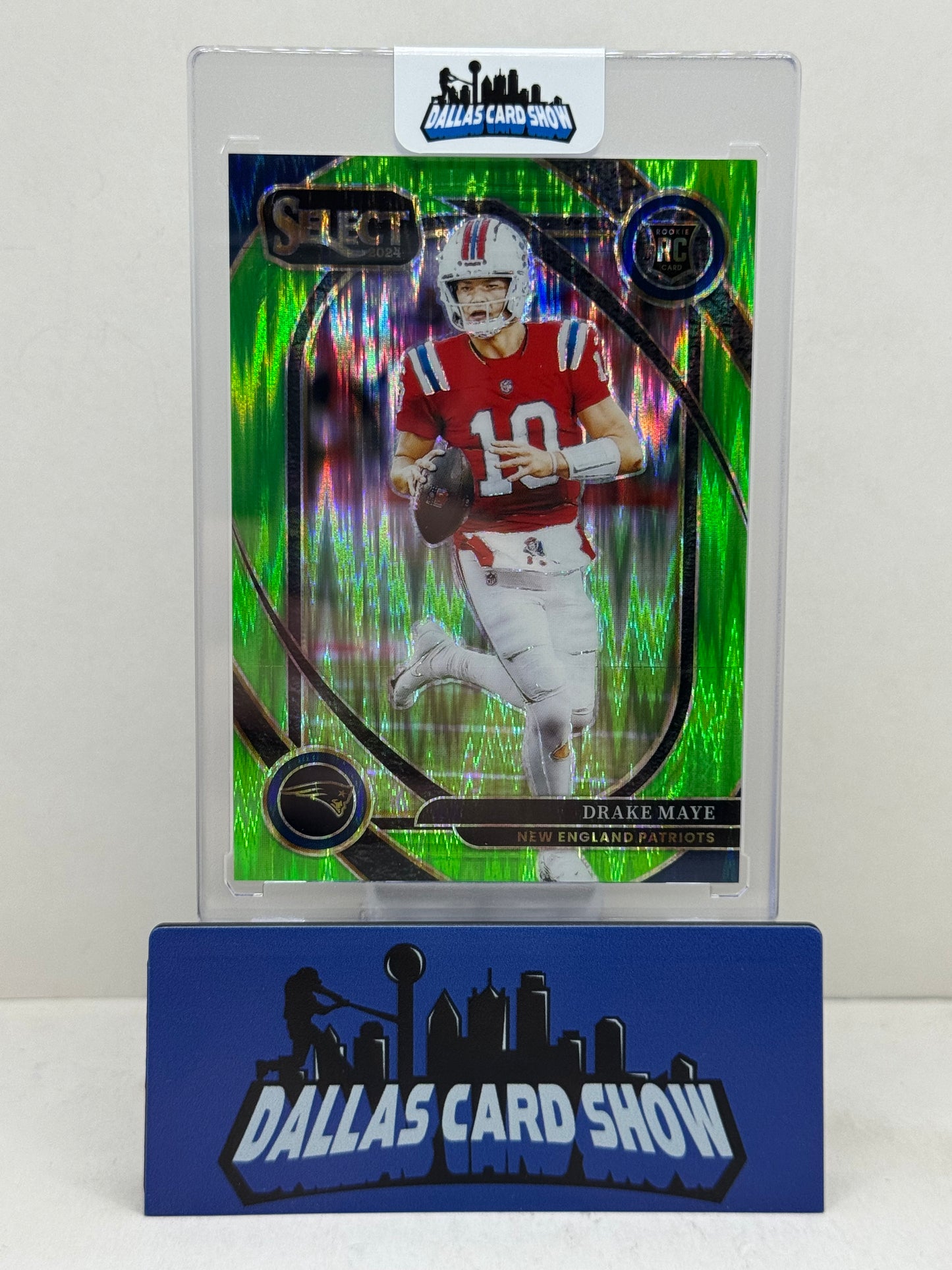 2024 Panini Select #218 Drake Maye Green Flash Rookie RC /499