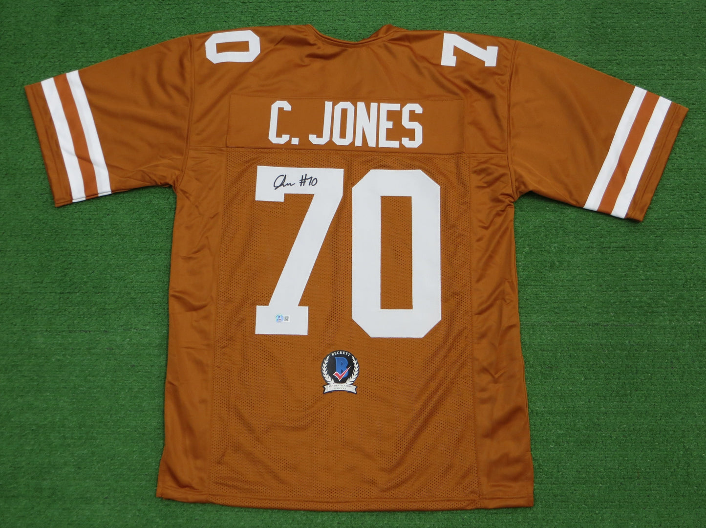 CHRISTIAN JONES TEXAS LONGHORNS SIGNED JERSEY BAS COA