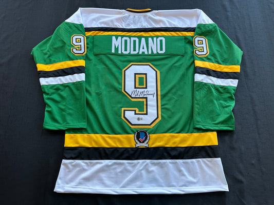 MIKE MODANO SIGNED CCM HOCKEY JERSEY XL Minnesota North Stars BAS COA