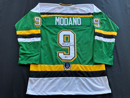 MIKE MODANO SIGNED CCM HOCKEY JERSEY XL Minnesota North Stars BAS COA