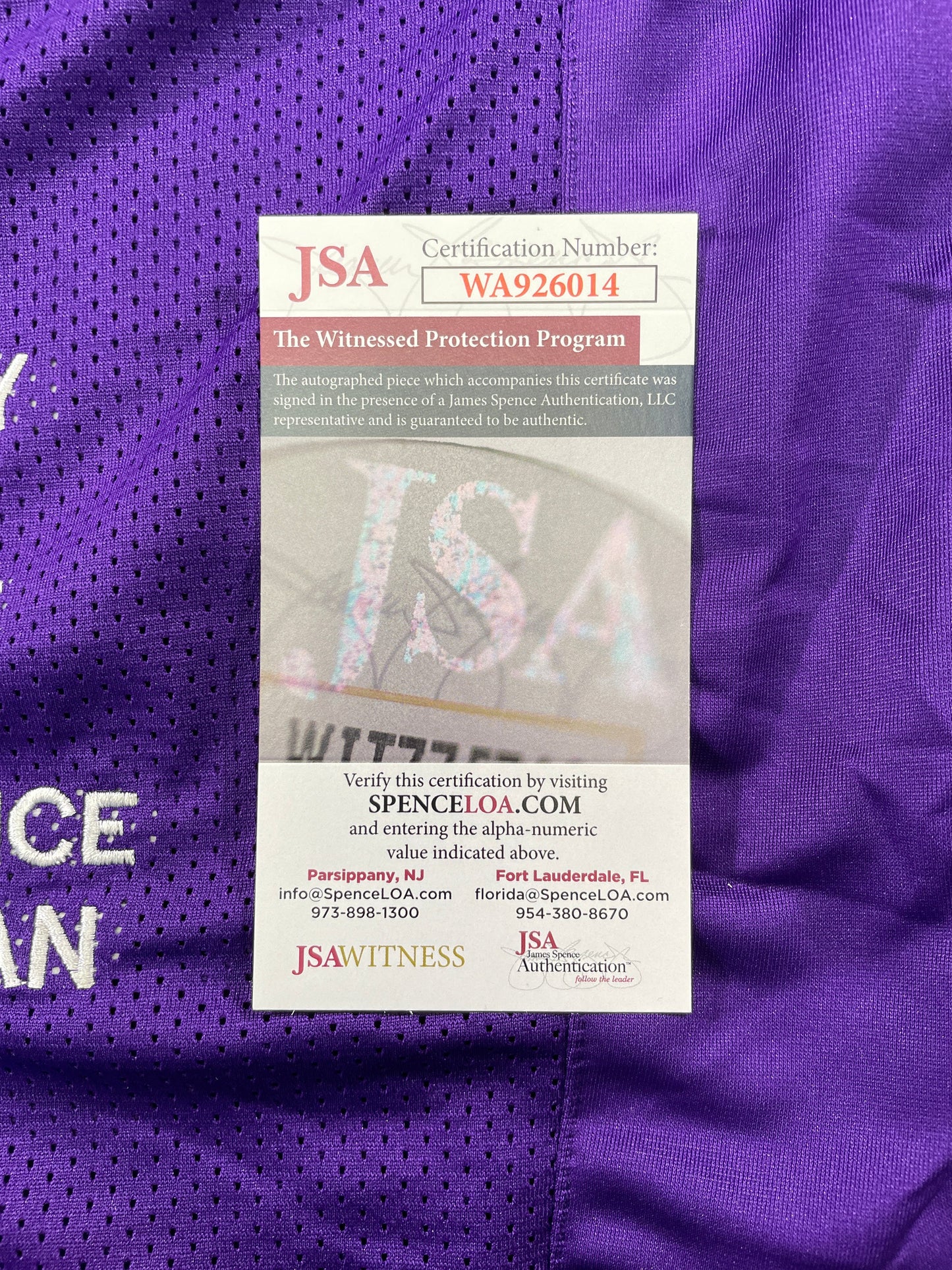 BOB LILLY TCU HORNED FROGS SIGNED STAT JERSEY w/CHOF 81 Dallas Cowboys JSA