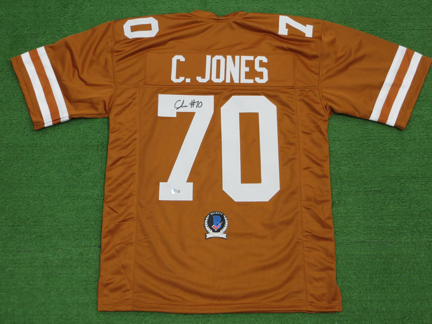 CHRISTIAN JONES TEXAS LONGHORNS SIGNED JERSEY BAS COA