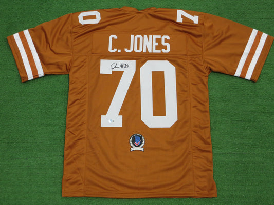 CHRISTIAN JONES TEXAS LONGHORNS SIGNED JERSEY BAS COA