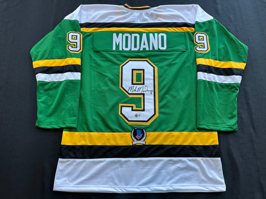MIKE MODANO SIGNED CCM HOCKEY JERSEY XL Minnesota North Stars BAS COA