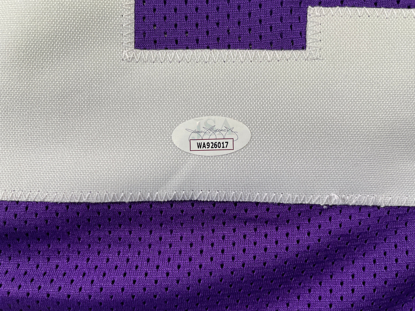 BOB LILLY TCU HORNED FROGS SIGNED STAT JERSEY w/CHOF 81 Dallas Cowboys JSA