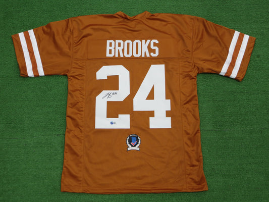 JONATHON BROOKS TEXAS LONGHORNS SIGNED JERSEY BAS COA