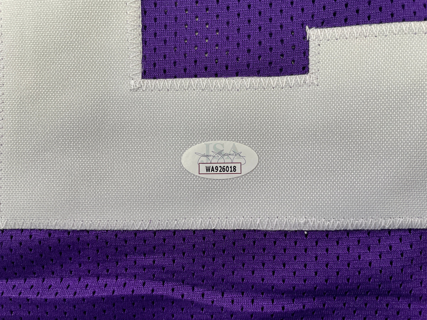 BOB LILLY TCU HORNED FROGS SIGNED STAT JERSEY w/CHOF 81 Dallas Cowboys JSA
